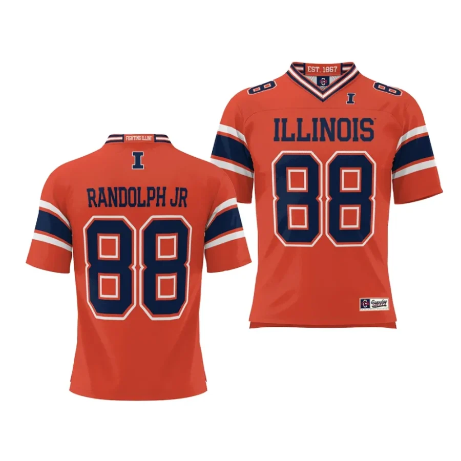 illinois fighting illini keith randolph jr youth orange nil player jersey scaled