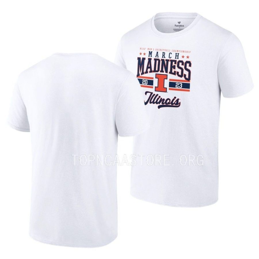 illinois fighting illini white 2023 ncaa march madness mens basketball tournament men t shirt scaled