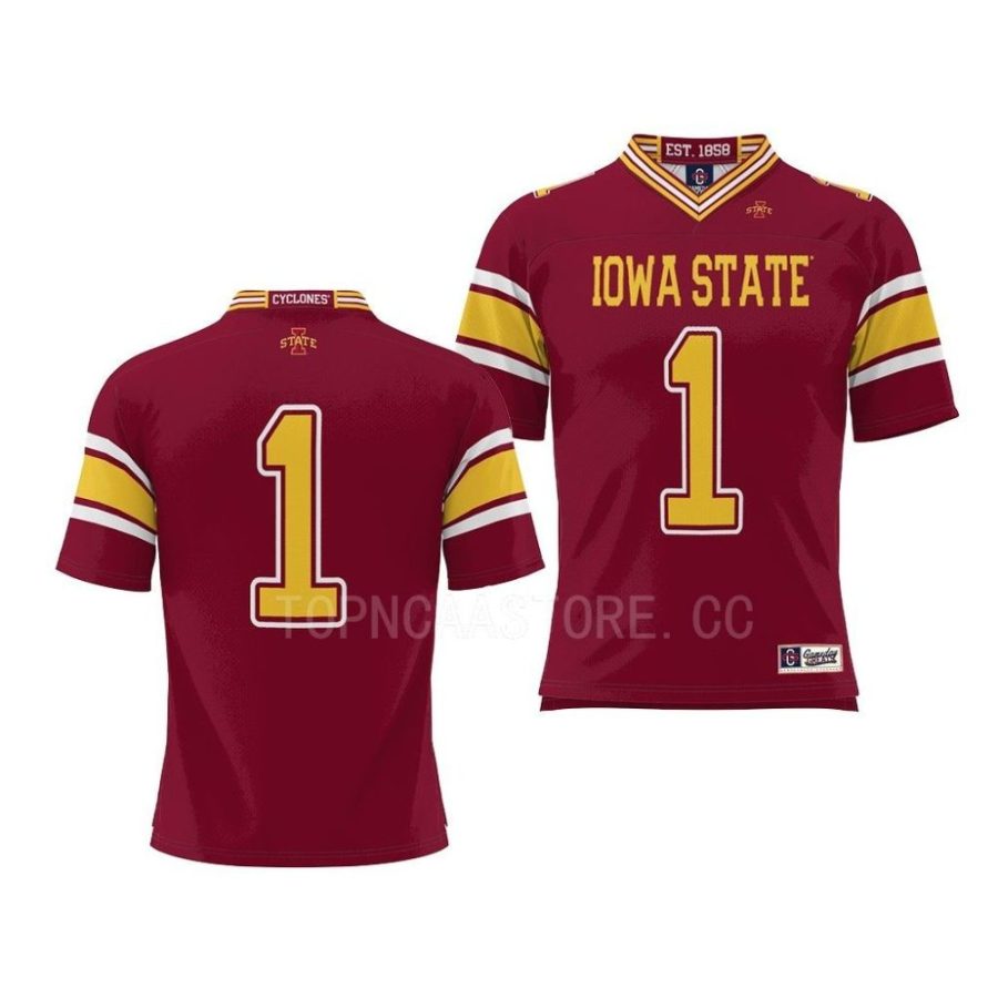 iowa state cyclones cardinal endzone football prosphere jersey scaled