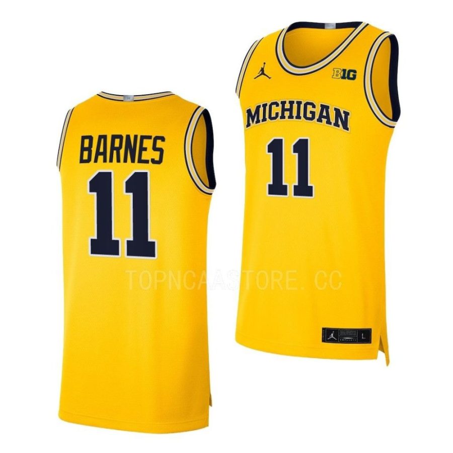 isaiah barnes michigan wolverines 2022 23college basketball limitedmaize jersey scaled