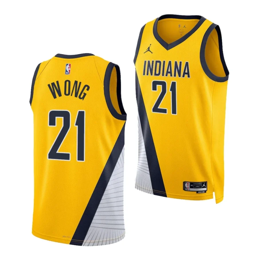 isaiah wong pacers 2023 nba draft yellow statement edition men jersey scaled
