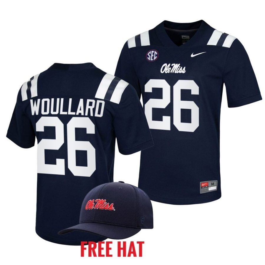 isaiah woullard ole miss rebels navy untouchable game free hat jersey scaled