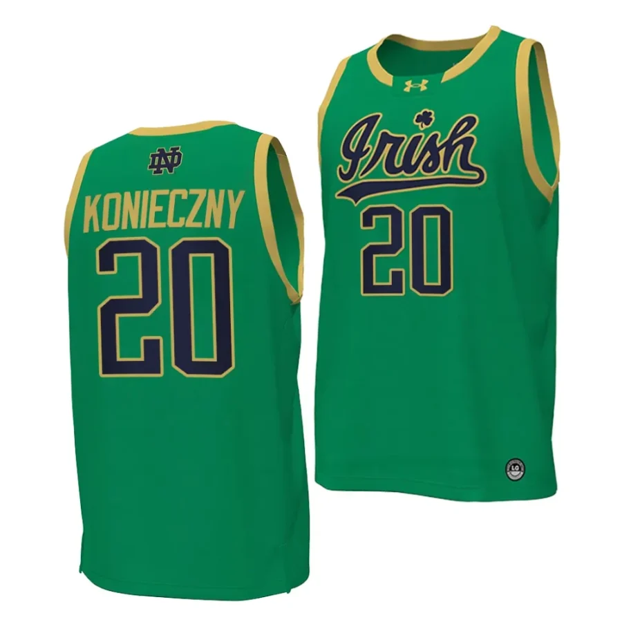 j.r. konieczny notre dame fighting irish greenreplica basketball men jersey scaled