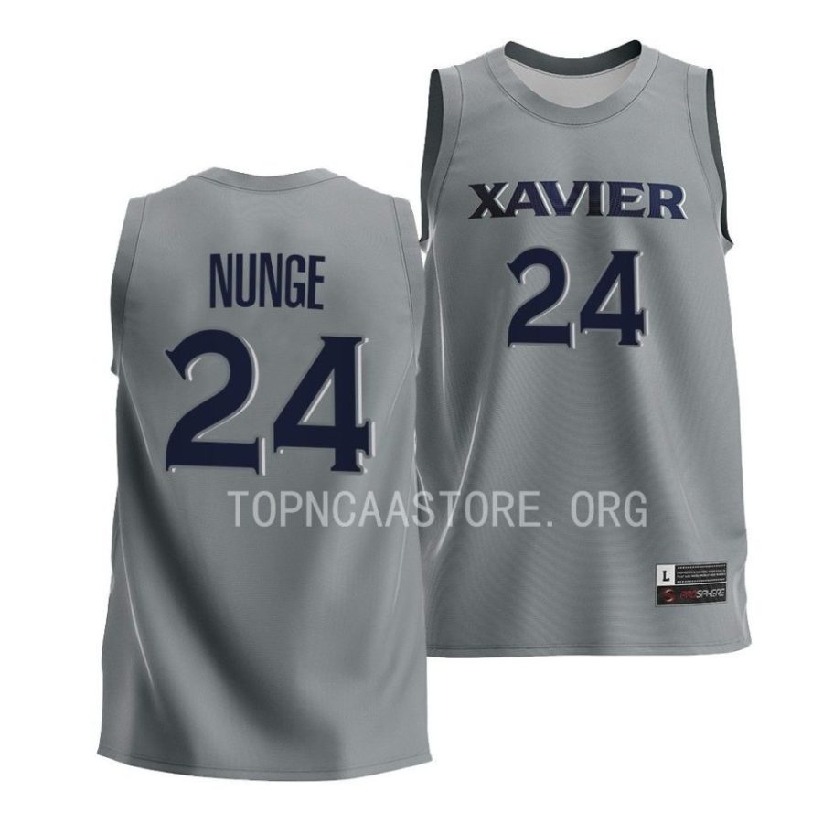 jack nunge xavier musketeers college basketball gray jersey scaled