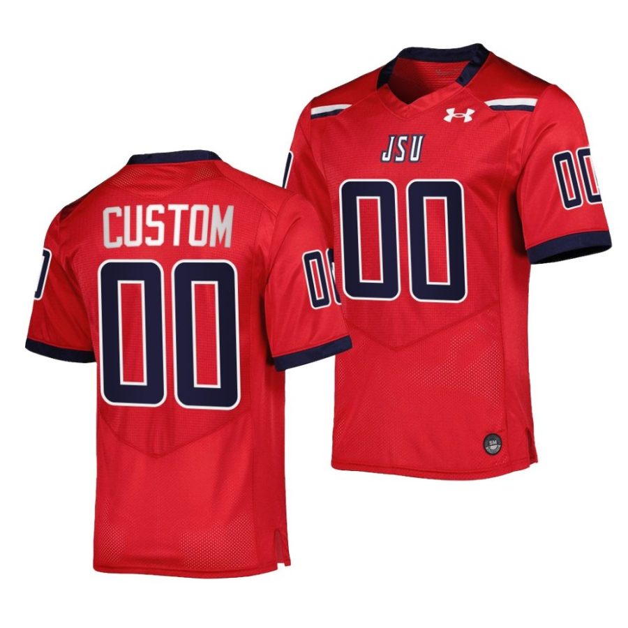 jackson state tigers custom red team wordmark replica football jersey scaled