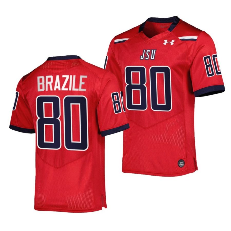 jackson state tigers robert brazile red team wordmark replica football jersey scaled