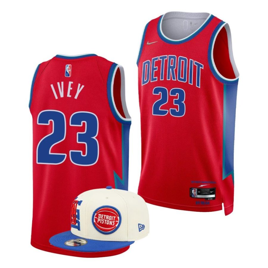 jaden ivey pistons city edition 2022 nba draft purdue boilermakers red jersey scaled