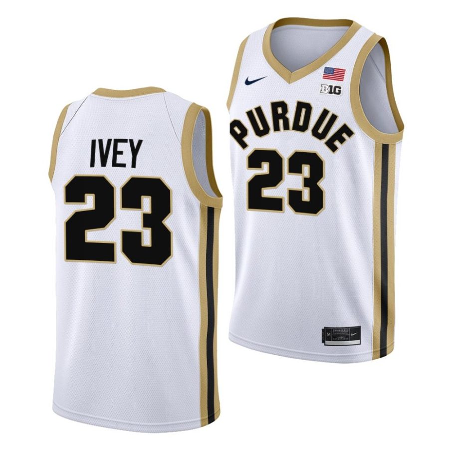 jaden ivey purdue boilermakers 2022 23college basketball white jersey scaled
