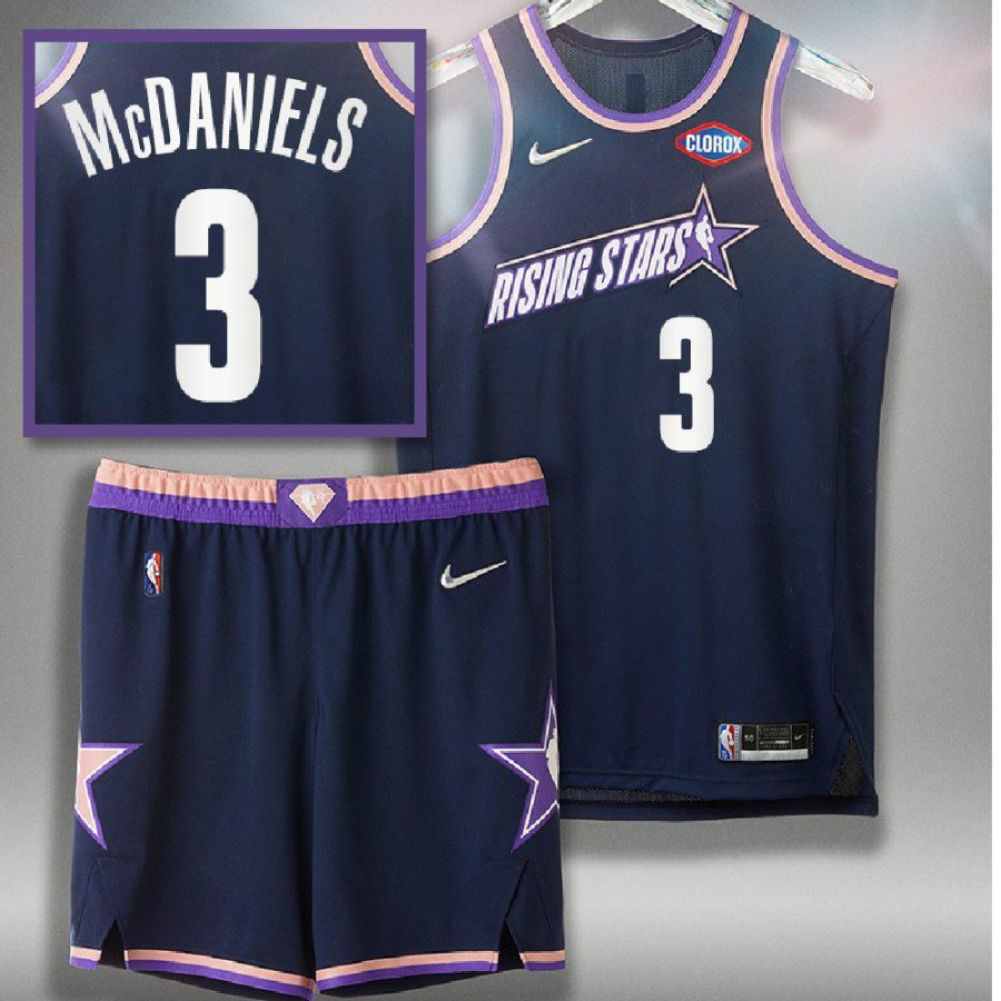jaden mcdaniels purple 2022 nba rising stars timberwolves jersey