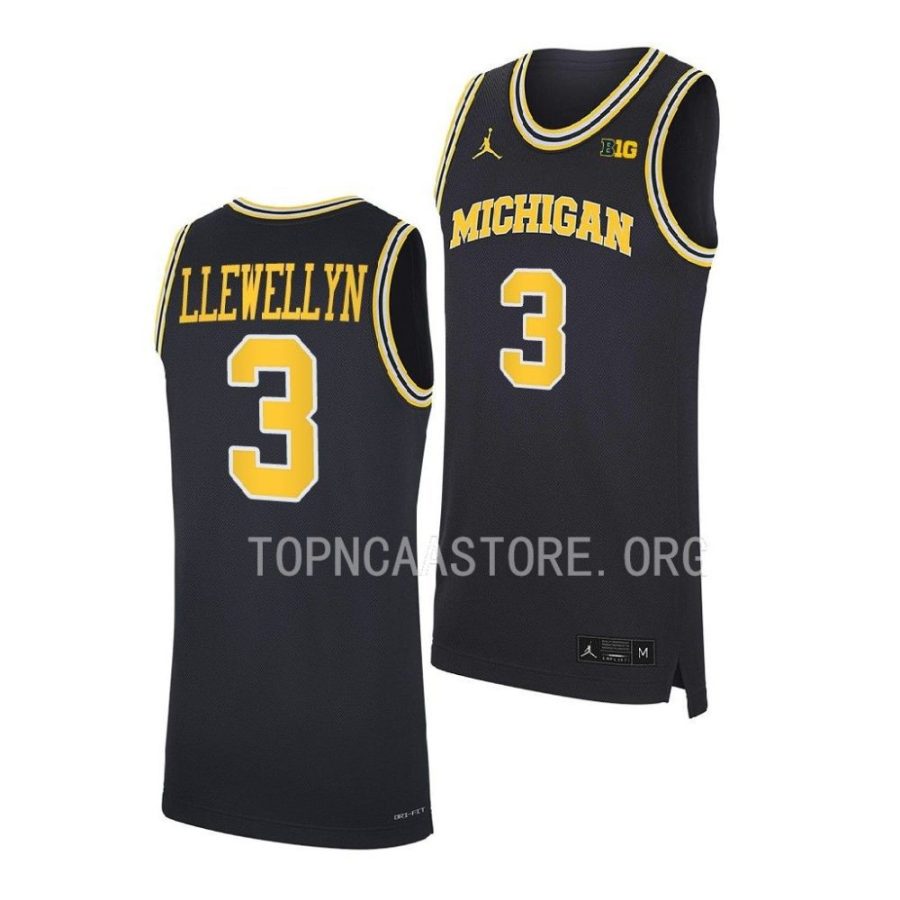 jaelin llewellyn michigan wolverines ncaa basketball 2022 23 replica jersey scaled