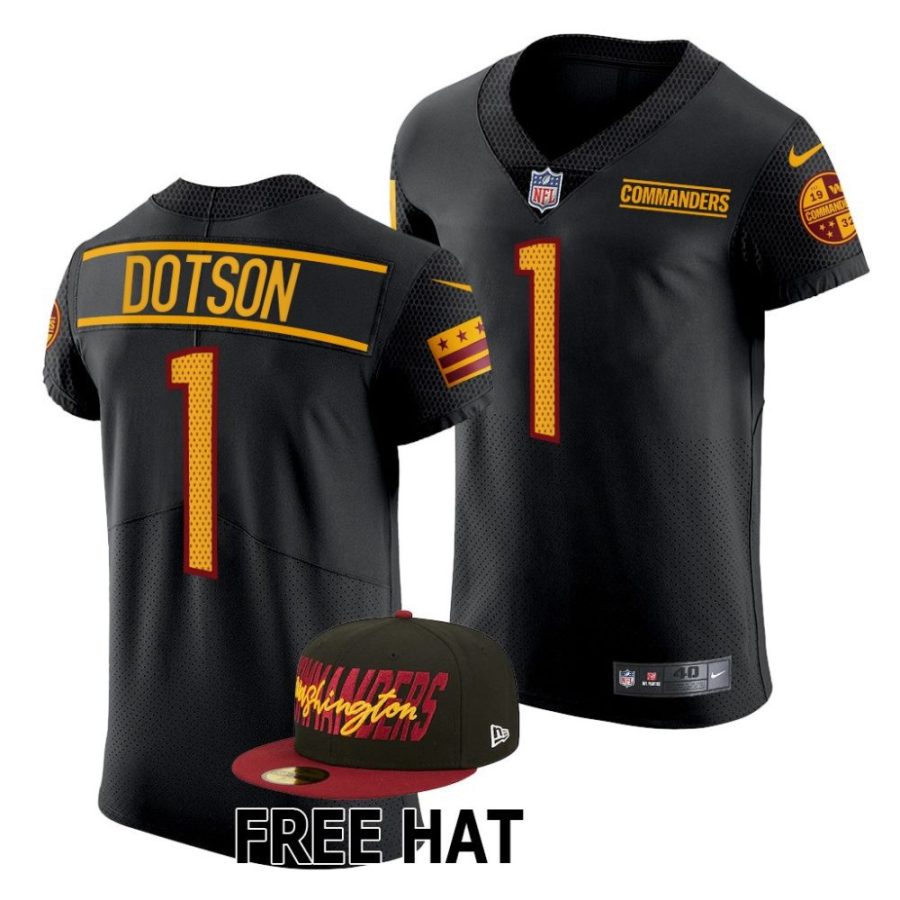 jahan dotson washington commanders 2022 nfl draft elite men black jersey scaled