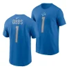 jahmyr gibbs player name number 2023 nfl draft first round pick blue t shirts scaled