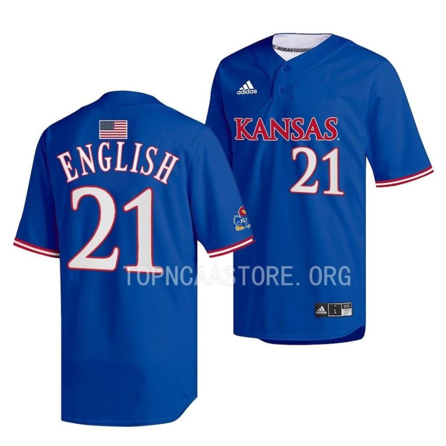 jake english kansas jayhawks two button menreplica baseball jersey scaled