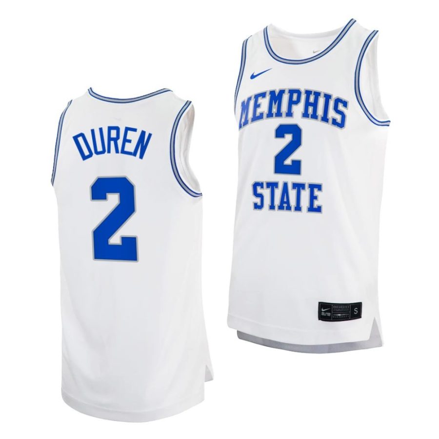 jalen duren memphis tigers retro 2022 college basketball jersey scaled