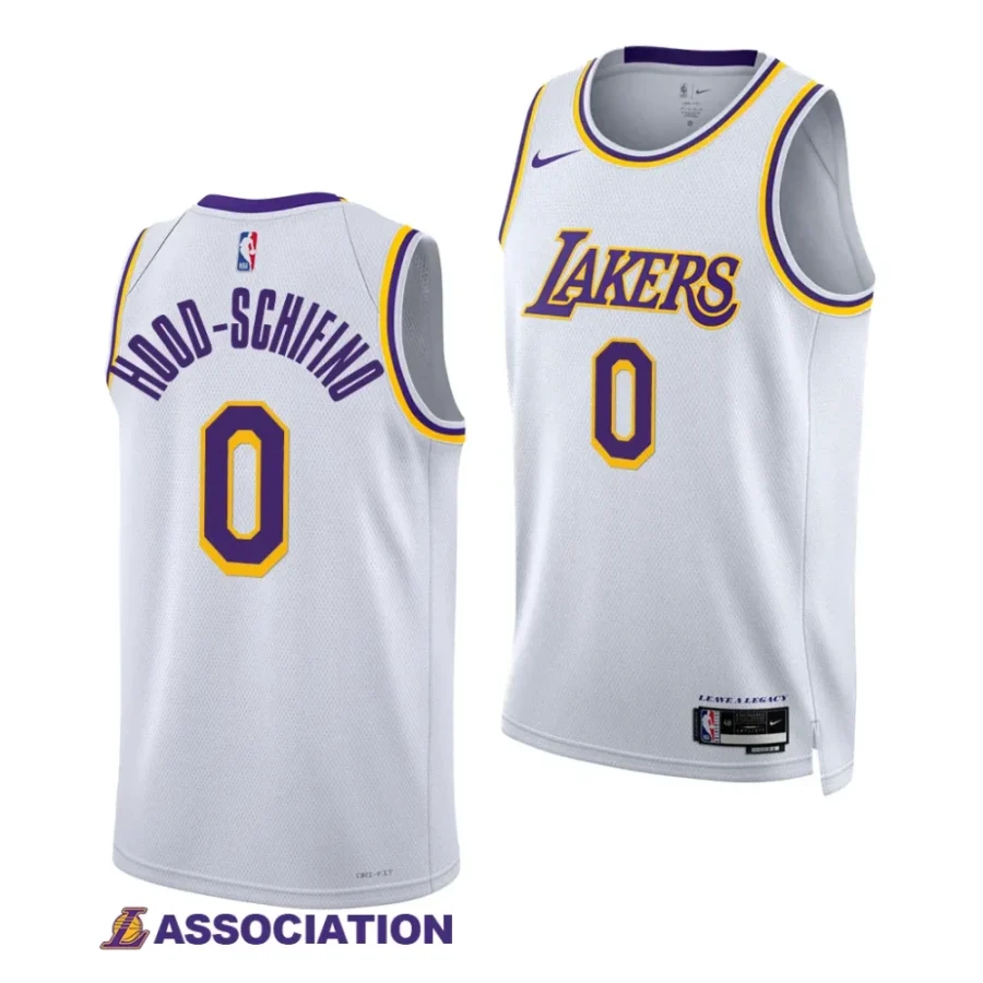 jalen hood schifino lakers 2023 nba draft white association edition men jersey scaled