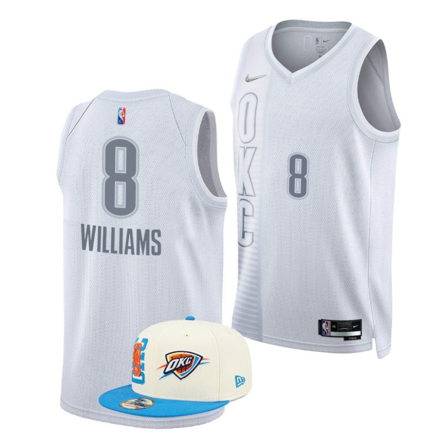 jalen williams thunder city edition 2022 nba draft white jersey scaled