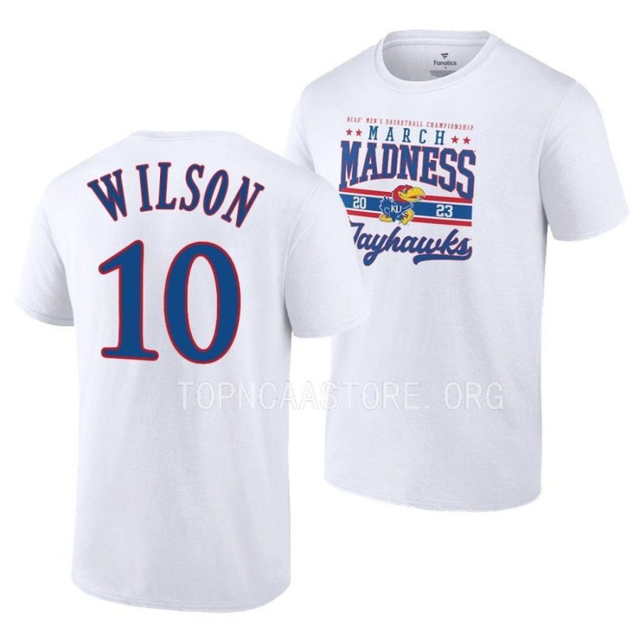 jalen wilson mens basketball tournament 2023 ncaa march madness white t shirts scaled