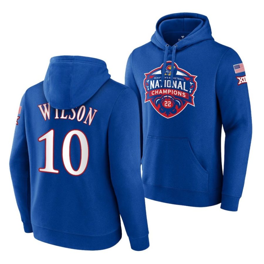 jalen wilson royal 2022 ncaa national champions kansas jayhawks hoodie scaled