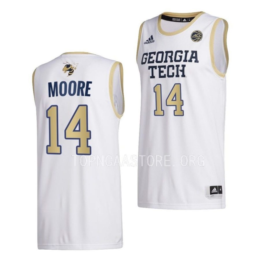 jalon moore georgia tech yellow jackets home basketball 2022 23 swingman jersey scaled