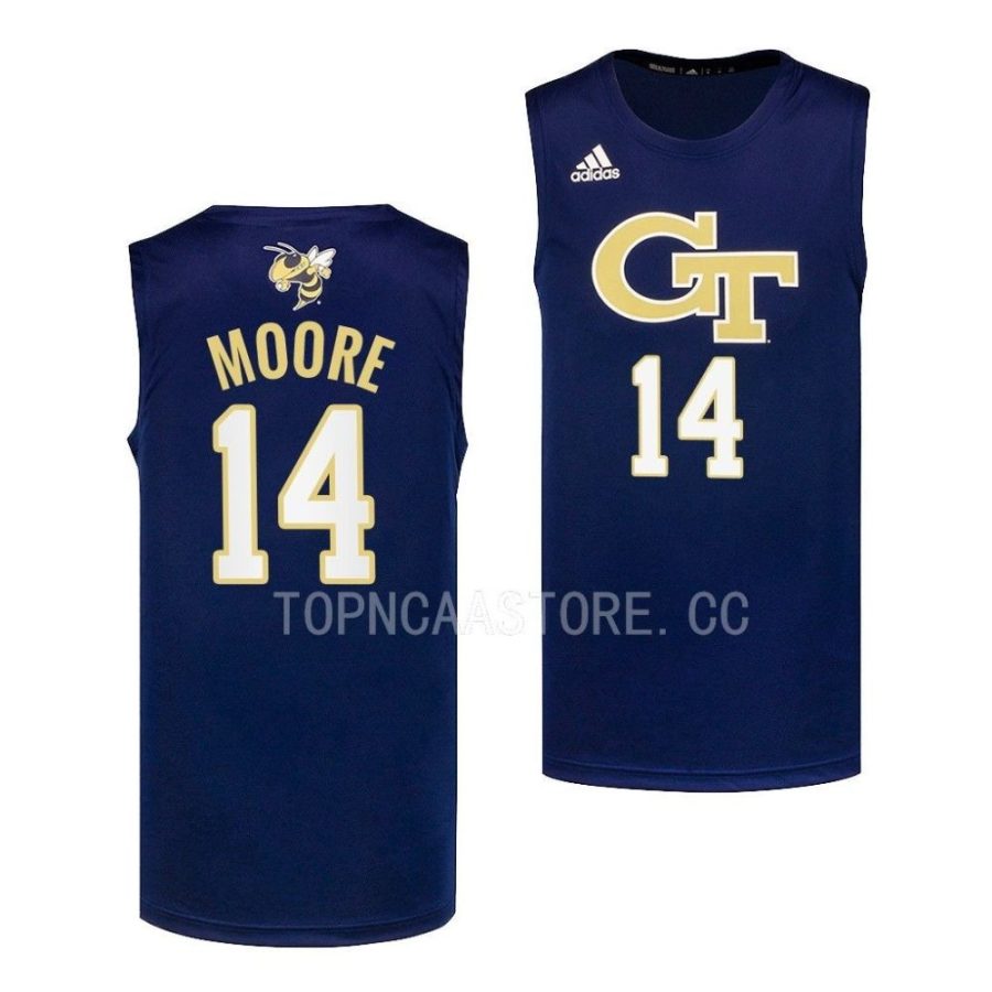 jalon moore georgia tech yellow jackets swingman basketball 2022 23 jersey scaled