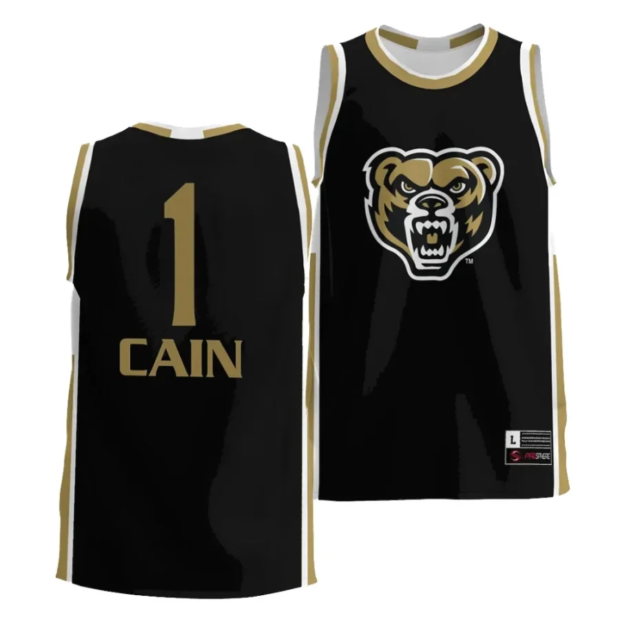 jamal cain black blue college basketball oakland golden grizzlies jersey scaled