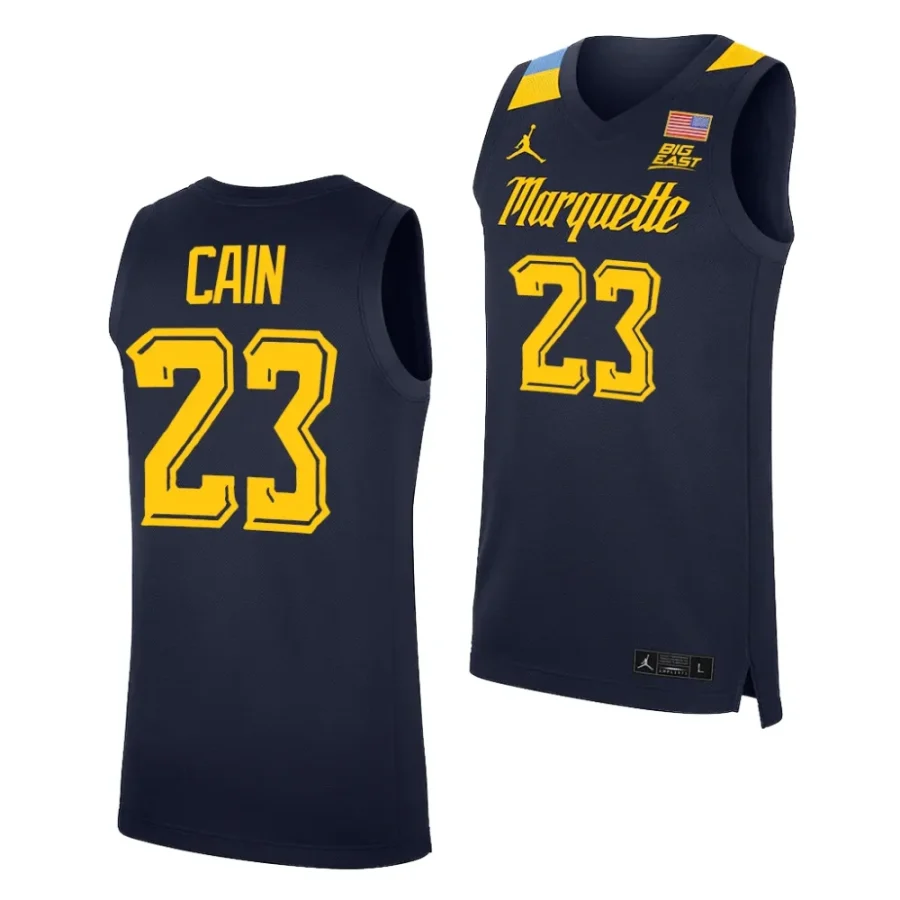 jamal cain blue college basketballreplica marquette golden eagles jersey scaled