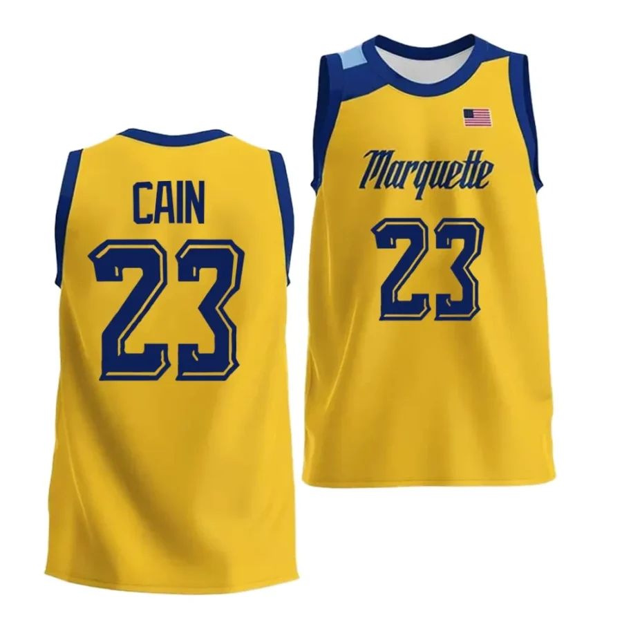 jamal cain gold college basketballreplica marquette golden eagles jersey scaled