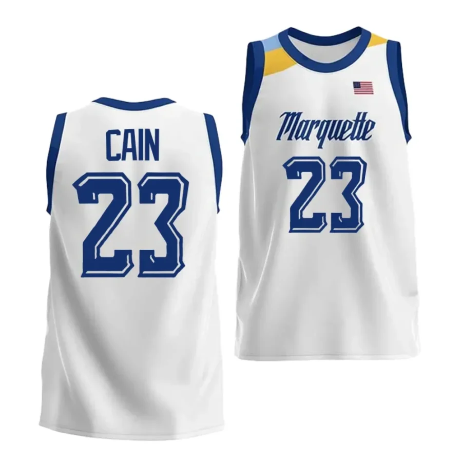 jamal cain white college basketballreplica marquette golden eagles jersey scaled