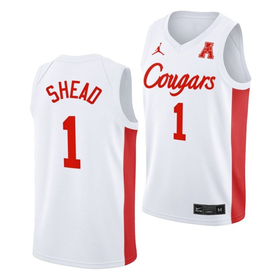 jamal shead houston cougars 2022 23college basketball white jersey scaled