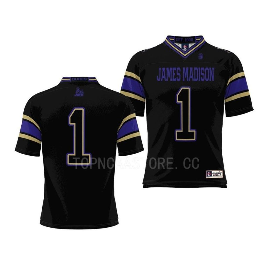 james madison dukes black endzone football prosphere jersey scaled