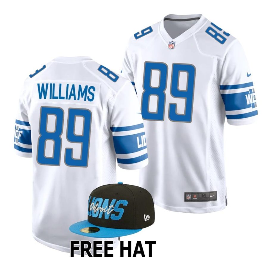 jameson williams detroit lions 2022 nfl draft game men white jersey scaled