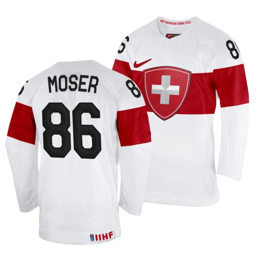 janis moser home 2022 iihf world championship white jersey scaled