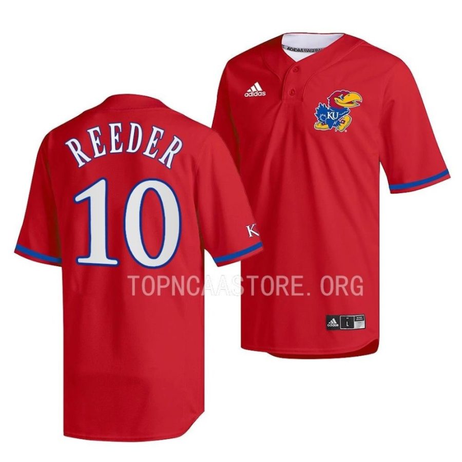 janson reeder red college baseball kansas jayhawksreplica jersey scaled