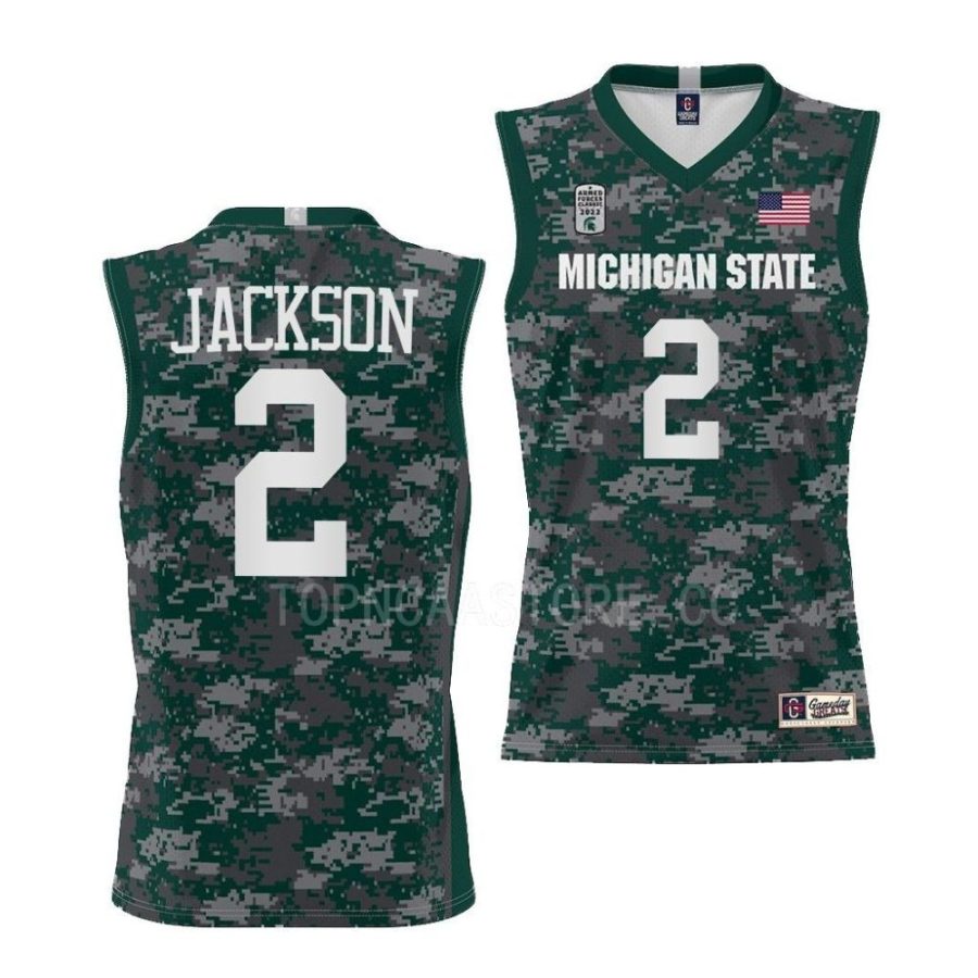 jaren jackson jr. michigan state spartans 2022 armed forces carrier classic gamegreen jersey scaled