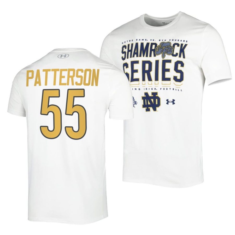 jarrett patterson sideline 2022 shamrock series white shirt scaled