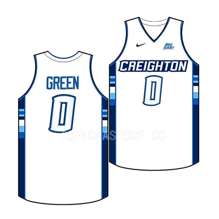 jasen green creighton bluejays 2022 23college basketball replicawhite jersey scaled