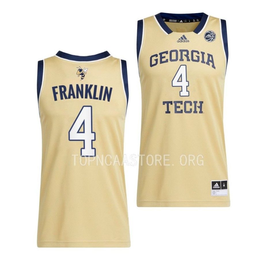 javon franklin georgia tech yellow jackets 2022 23away basketball swingmangold jersey scaled