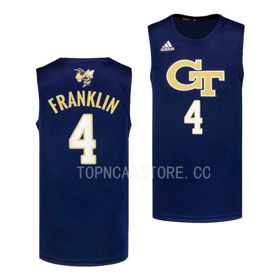 javon franklin georgia tech yellow jackets swingman basketball 2022 23 jersey scaled