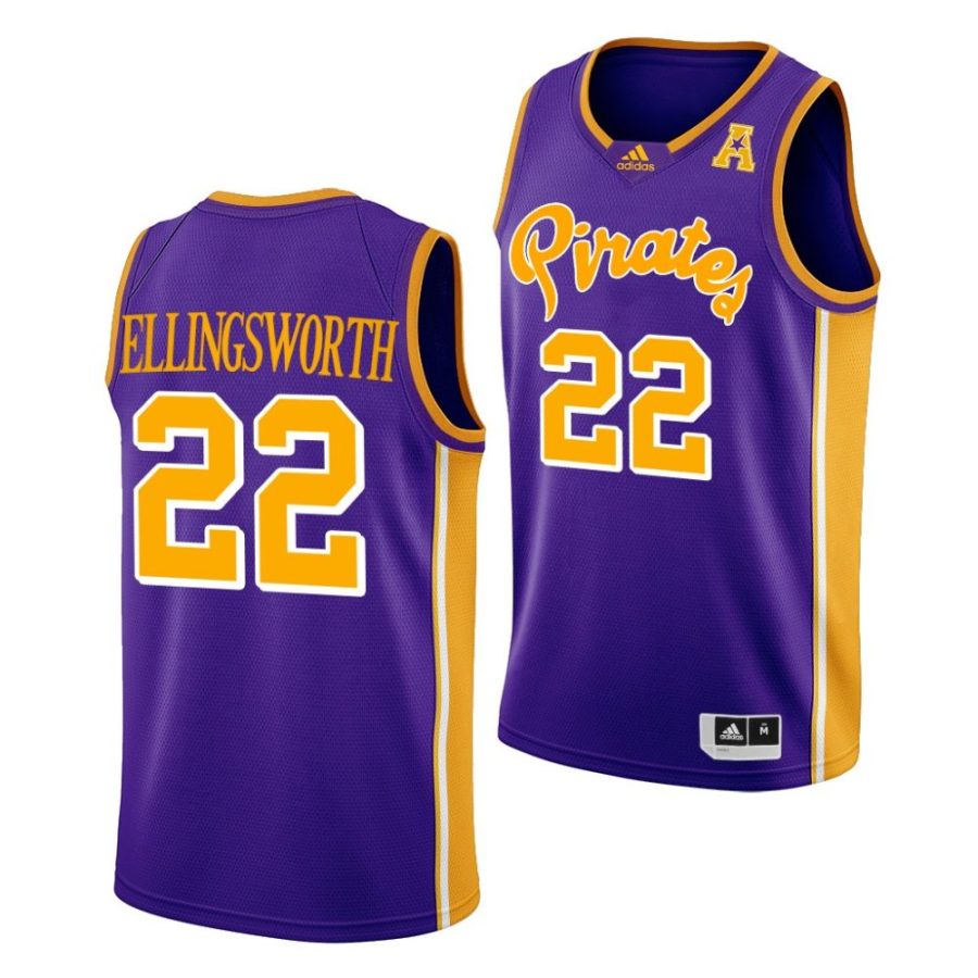 jaxon ellingsworth ecu pirates 2022 23college basketball purple jersey scaled