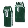 jaxon kohler michigan state spartans replica basketball 2022 23 5.24 honor patch jersey scaled