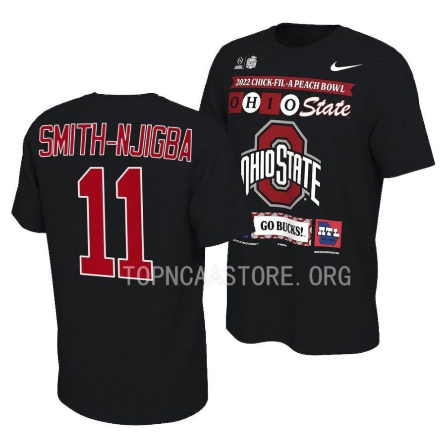 jaxon smith njigba college football playoff 2022 peach bowl black shirt scaled