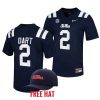 jaxson dart ole miss rebels navy untouchable game free hat jersey scaled