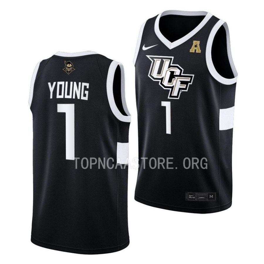 jayhlon young ucf knights 2022 23college basketball awayblack jersey scaled