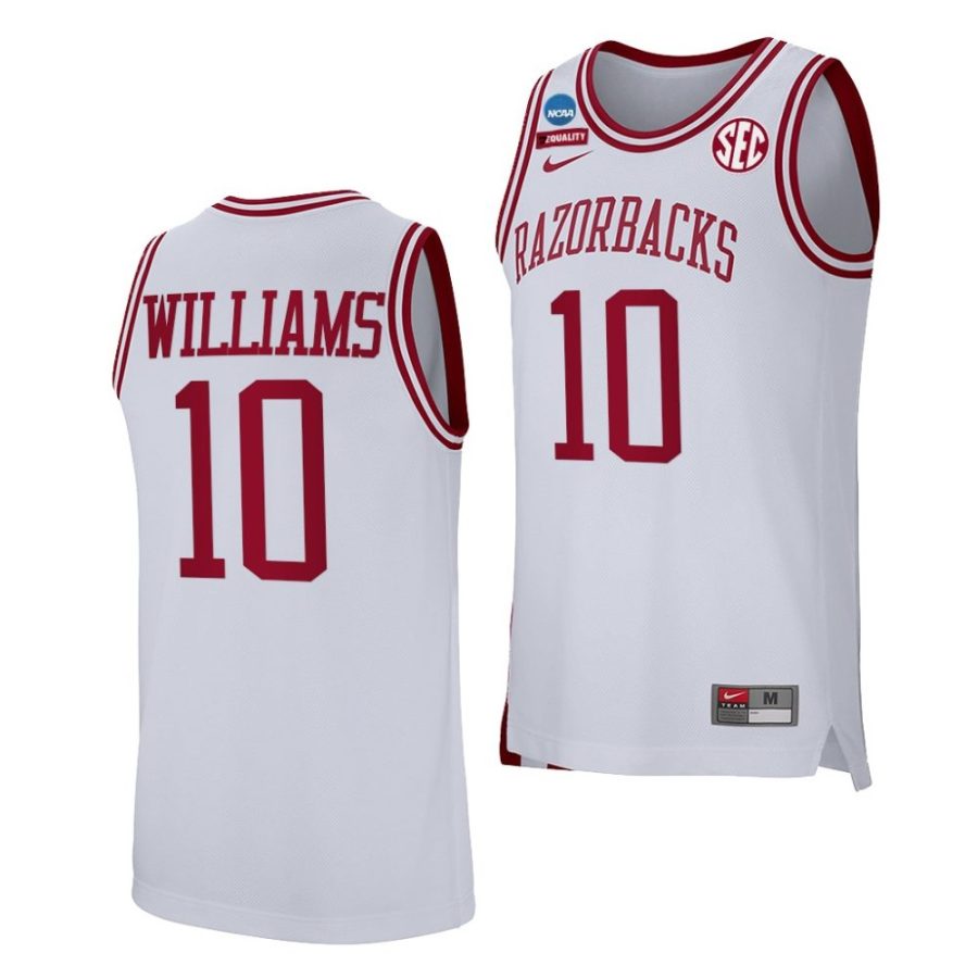 jaylin williams arkansas razorbacks 2022 ncaa march madness retro basketball jersey scaled