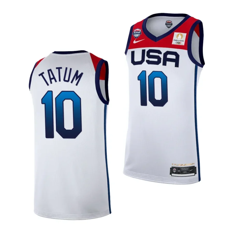 jayson tatum white 2024 olympics games jersey scaled