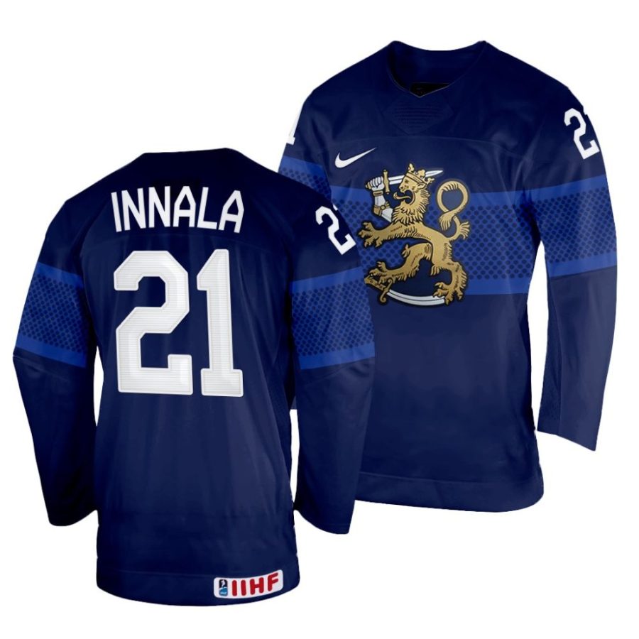 jere innala navy 2022 iihf world championship finland away jersey scaled