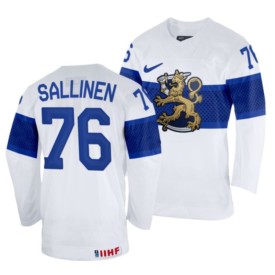 jere sallinen home 2022 iihf world championship white jersey scaled