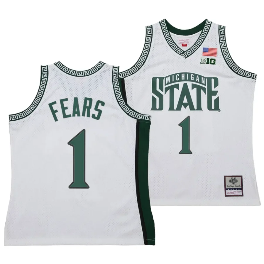 jeremy fears white 125th basketball anniversary 1999 throwback fashion jersey scaled