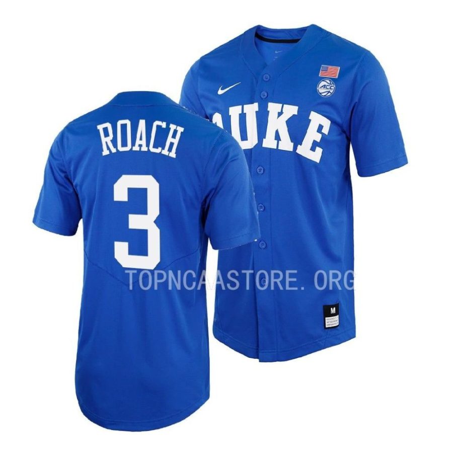 jeremy roach duke blue devils baseball shirt menfull button jersey scaled