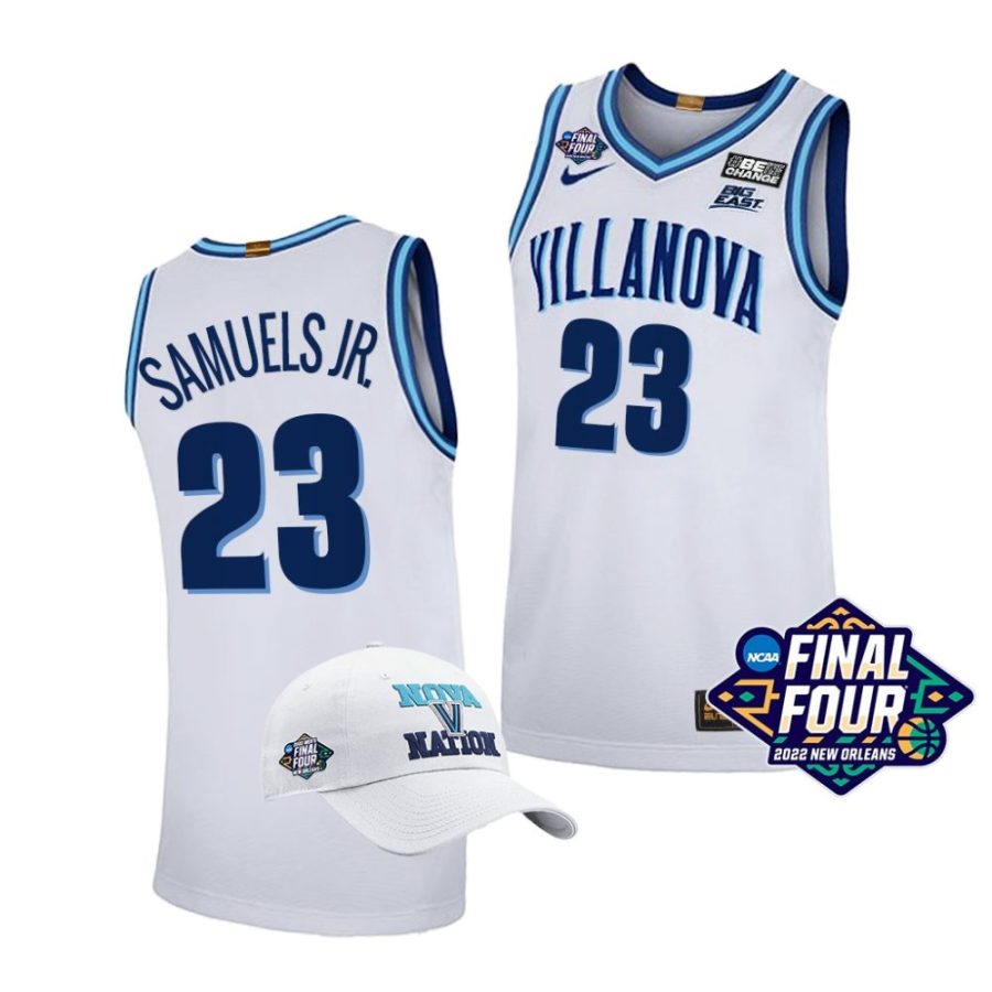 jermaine samuels villanova wildcats white 2022 march madness final four basketball jersey scaled